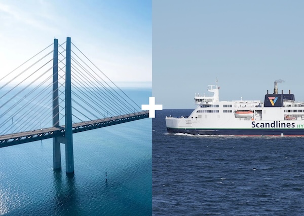Rostock - Gedser mit Öresundbrücke